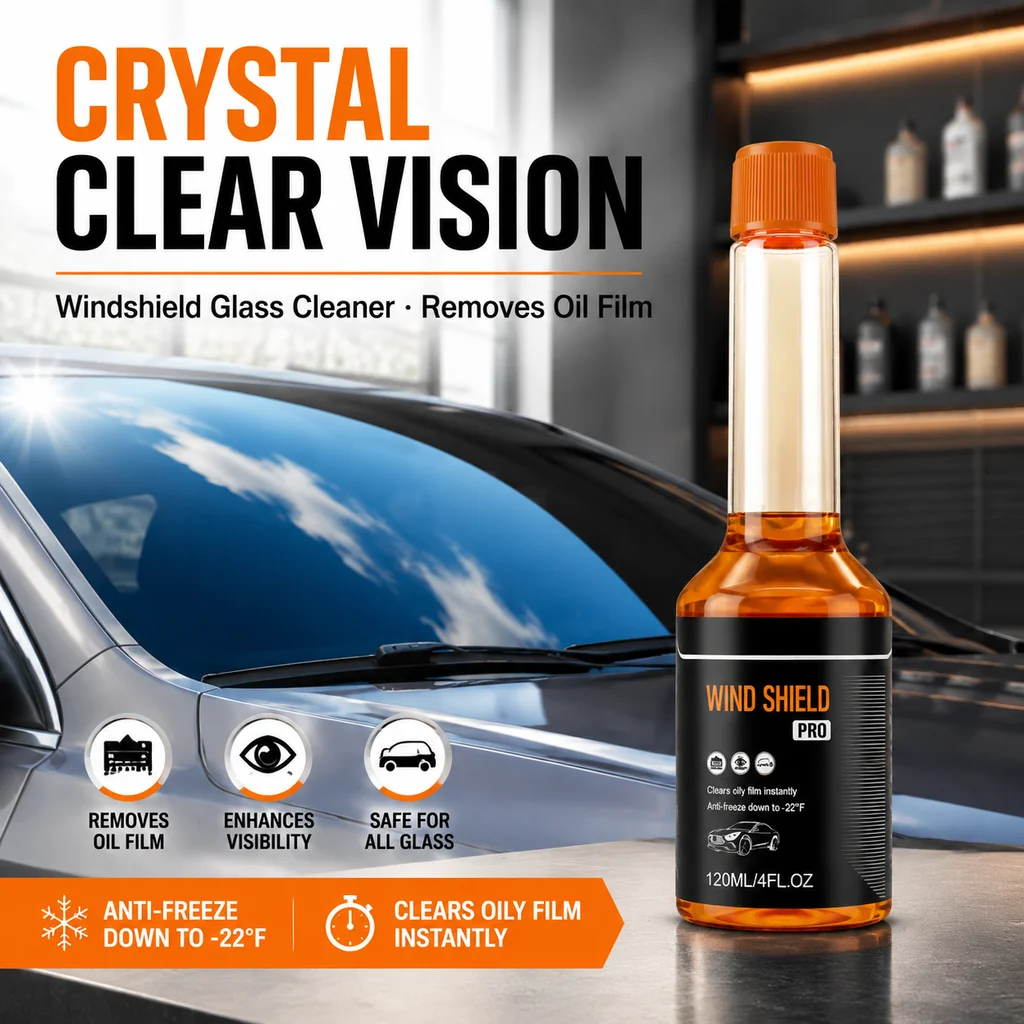 Windshield Cleaner Fluid Car Glass Oil Film Remover Antifreeze Driving Safety Supplies Vision Fluid Glass Care Car Maintenance