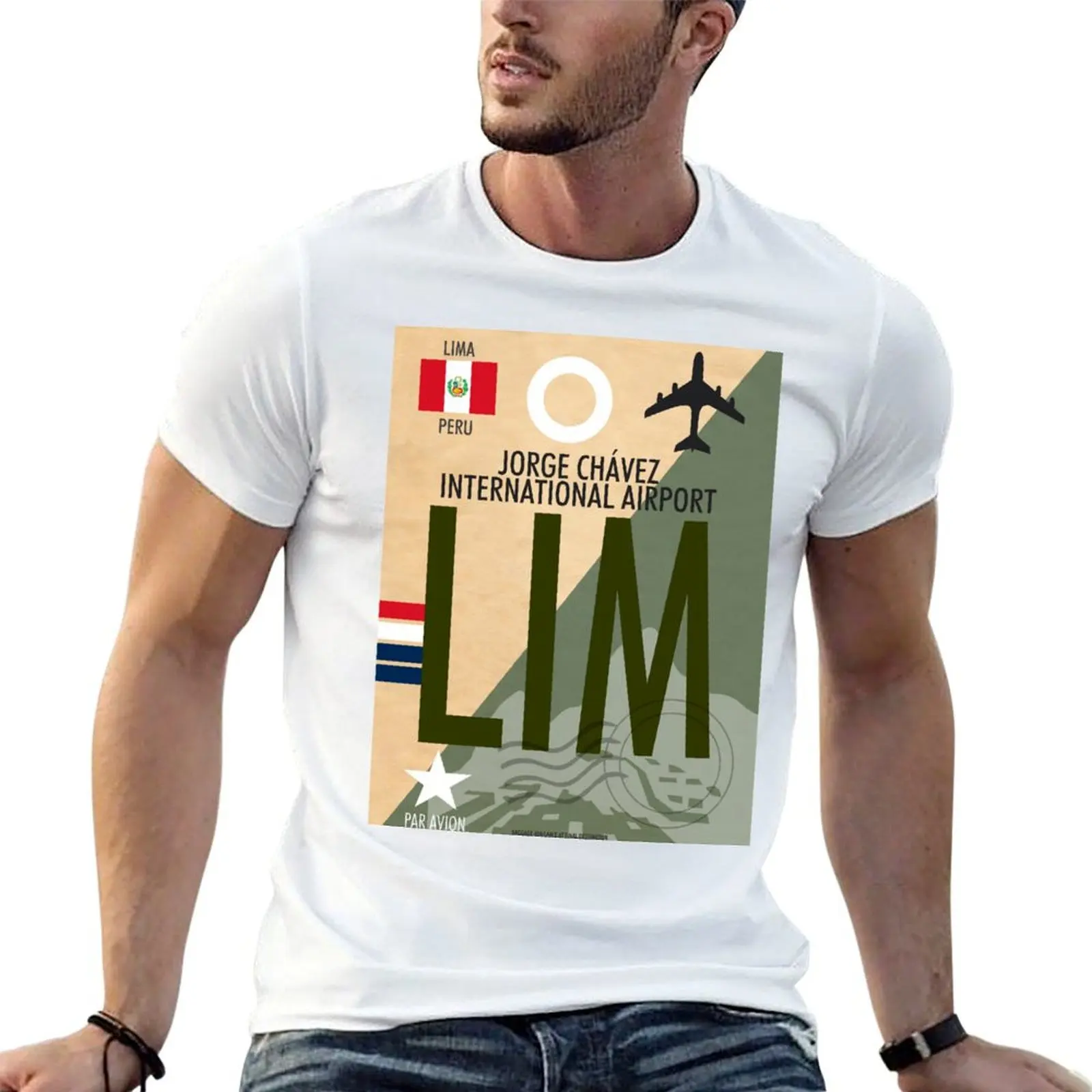 

Jorge Chavez International Airport LIM Luggage Tag Baggage Tag Airport Code LIMA PERU SOUTH AMERICA T-Shirt