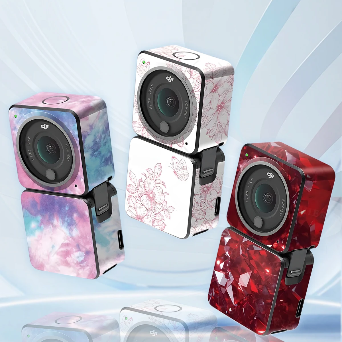 For DJI OSMO Action 2 Action Camera Decorative Protective Film Anti-scratch Decals Motorcycle Moto Riding Accessories Stickers