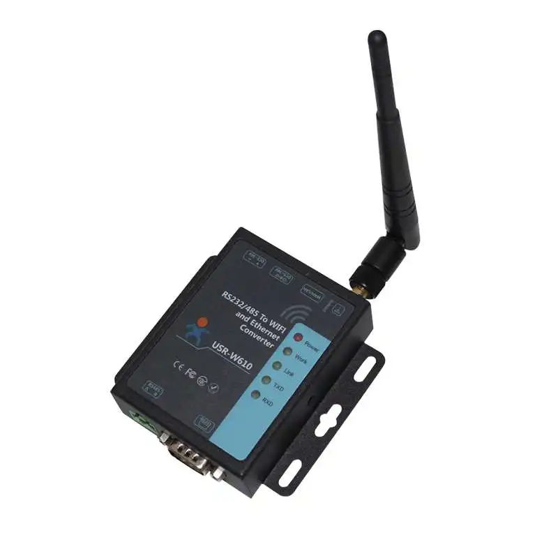 

WIFI Wireless Serial Port Server RS232/485 to WIFI/RJ45 Net Port USR-W610