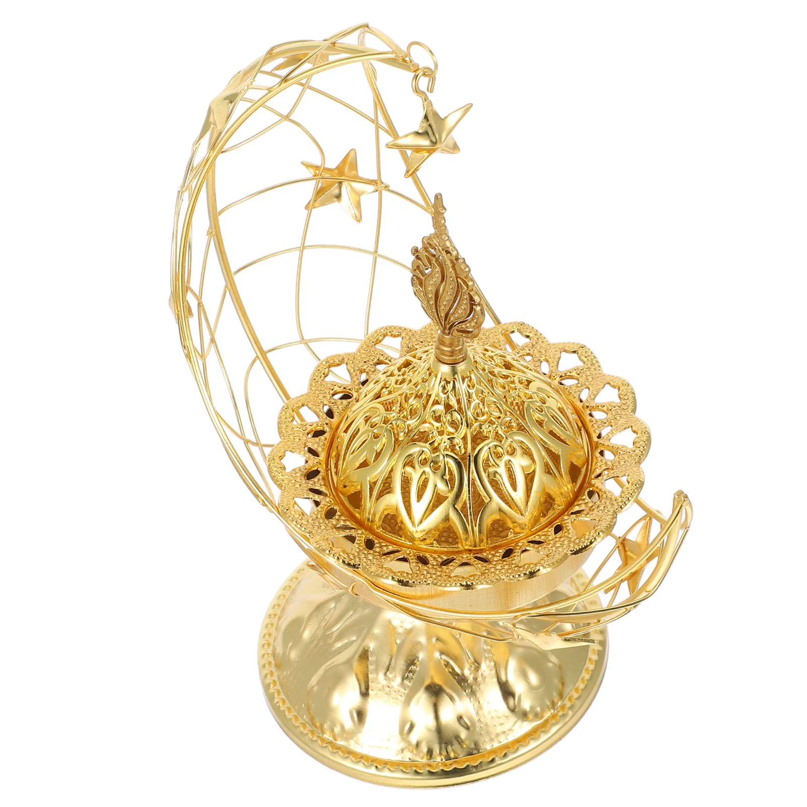 

Arabian Censer Iron Crescent Moon Home Decor Incense Holder Essential Oil Diffuser Middle Eastern Burner Ramadan Eid Mubarak