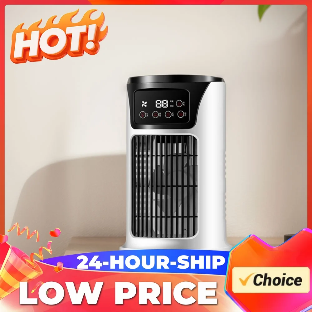 Portable Air Conditioner Fan 6 Speeds Desktop Fan 300ML Water Tank Water Cooling Fan for Home Bedroom Office