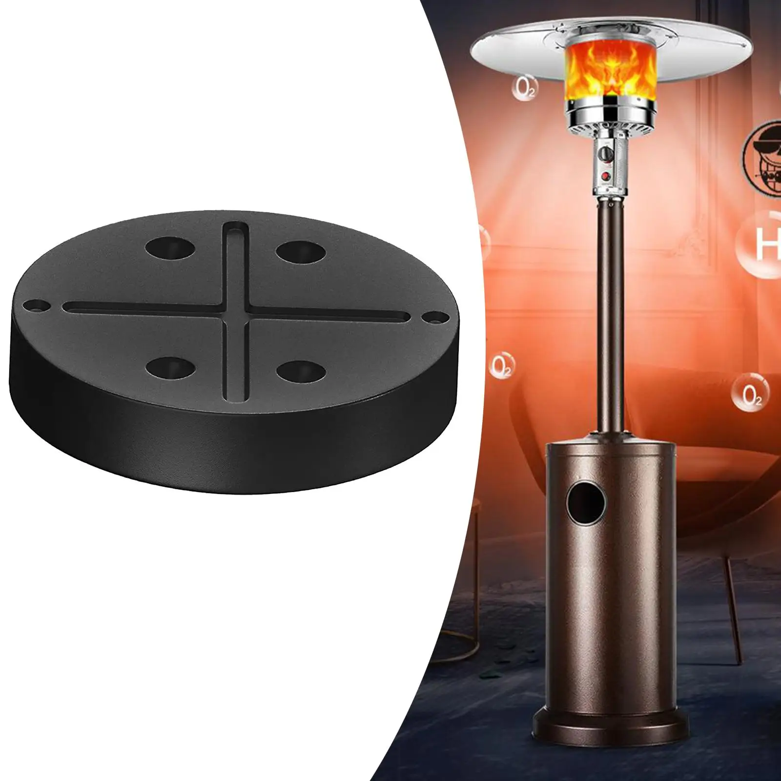 Outdoor Patio Heater Sand Box Water Filled Base Spare Accessory Stability Improved for Garden Use