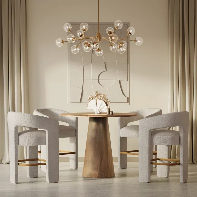 Seggiolone da bar da cucina in velluto con sgabello da bancone imbottito moderno per mobili per hotel domestici