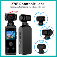 4K HD Pocket Action Camera 270 Degree Rotatable Vlog Wifi Mini Sports Cam Waterproof Case Helmet Travel Bicycle Driver Recorder