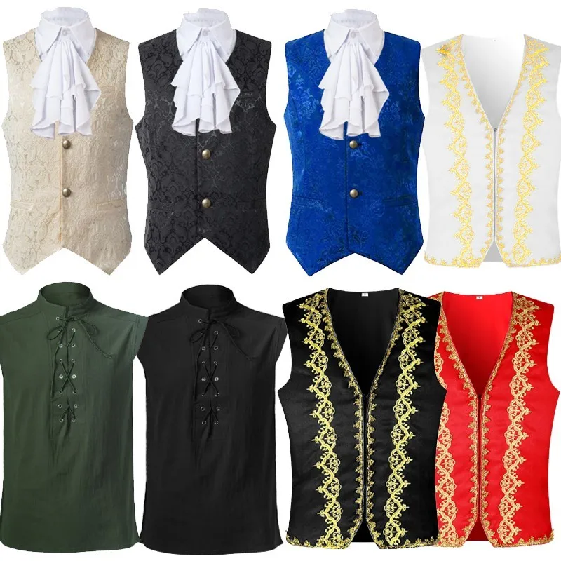 Costume Punk pour hommes, sur mesure, vêtements intérieurs irt, gilet de smoking, cour médiévale, loween Prince, tenue en Fiber de Polyester, été 2023