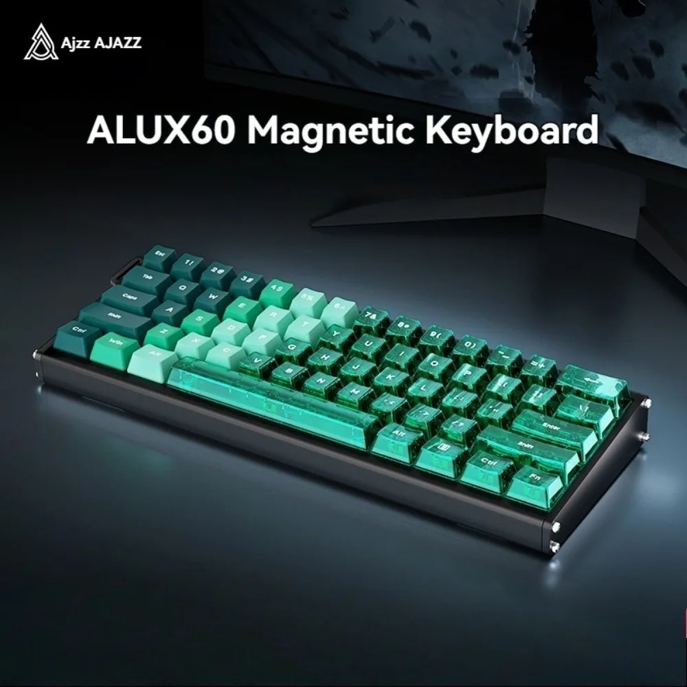 

AJAZZ ALUX60 Магнитная клавиатура Проводная 8k с возможностью горячей замены RGB 0,125MS RT0,01 мм Алюминиевый корпус Пользовательская механическая клавиатура для киберспорта