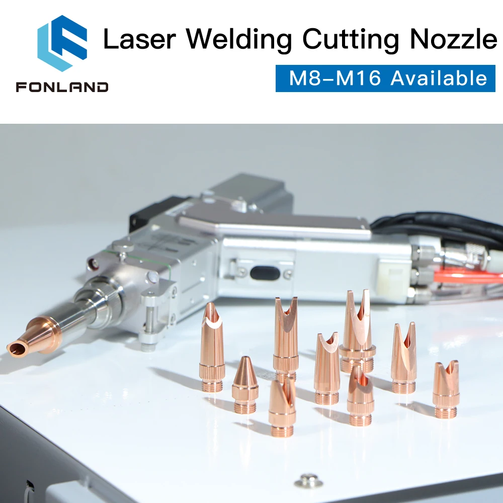 Foland Hand-held Laser Welding Cutting Nozzle M8 M10 M11 M16 Mount for 1064nm Laser Welding Machine Fast Shipping