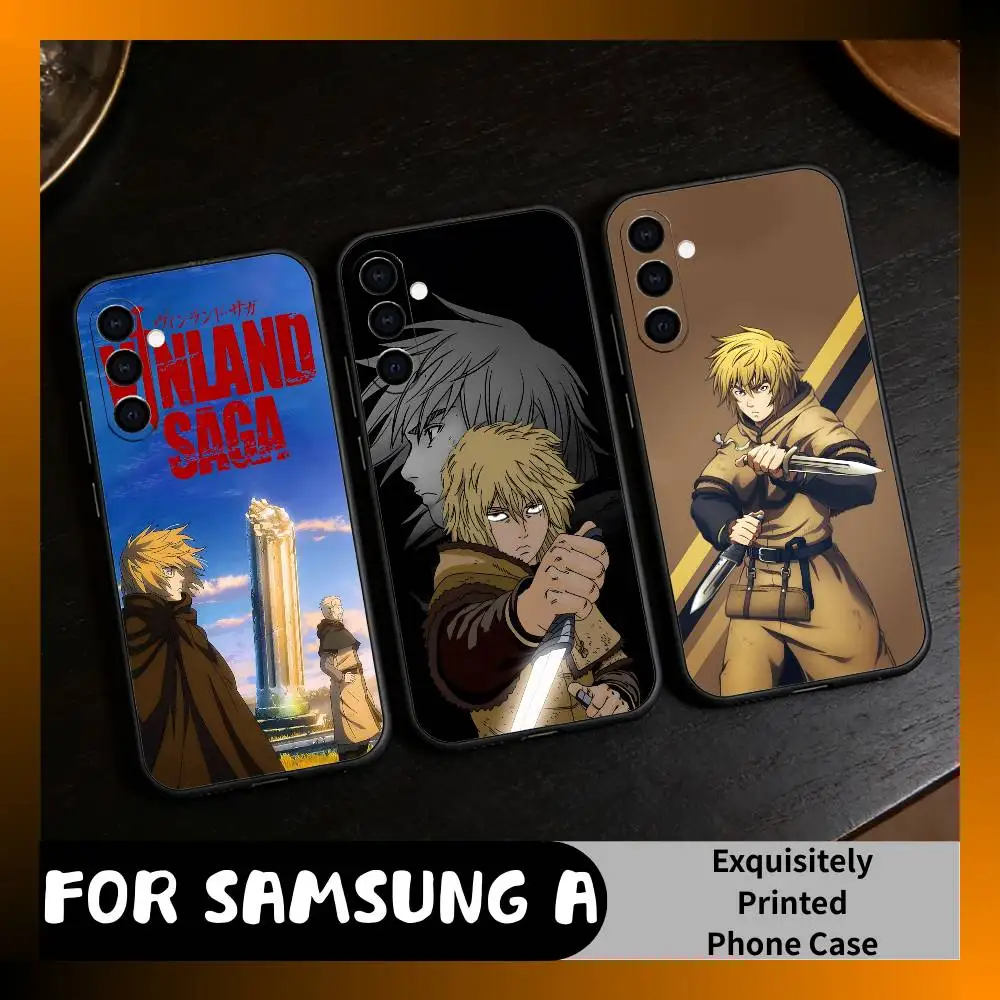 

T-Thorfinn Anime VS-Vinland Phone Case For Samsung Galaxy A73,A72,A71,A70,A52,A51 Others Soft Black Cover