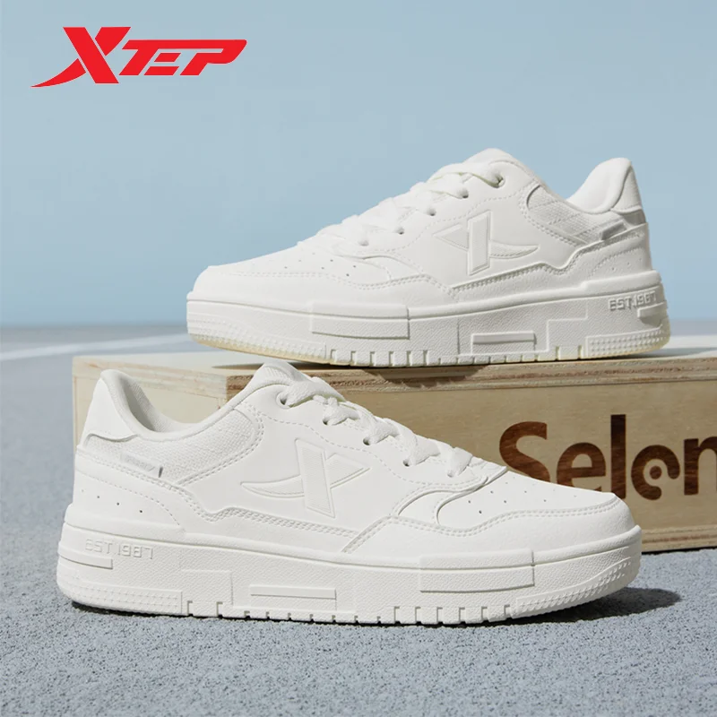 Xtep Skateboarding Shoes For Women 2024 Summer Comfortable Skate Shoes Breathable Outdoor Trekking Support Sneakers 876318310030