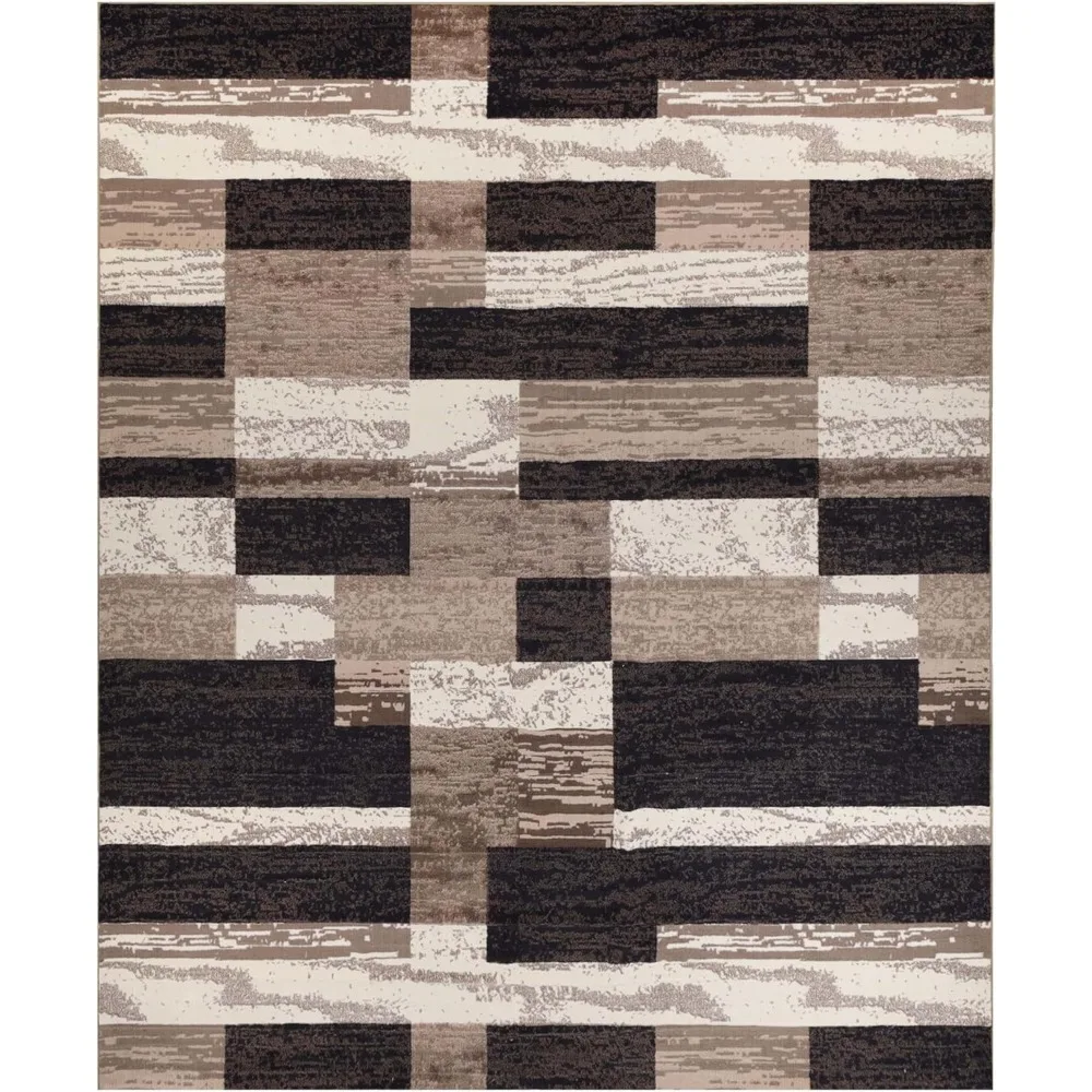 

Area Rug, Foam Backed, Modern Geometric Patchwork Floor Decor For Bedroom, Office, Living Room, Entryway, Hardwood Floor