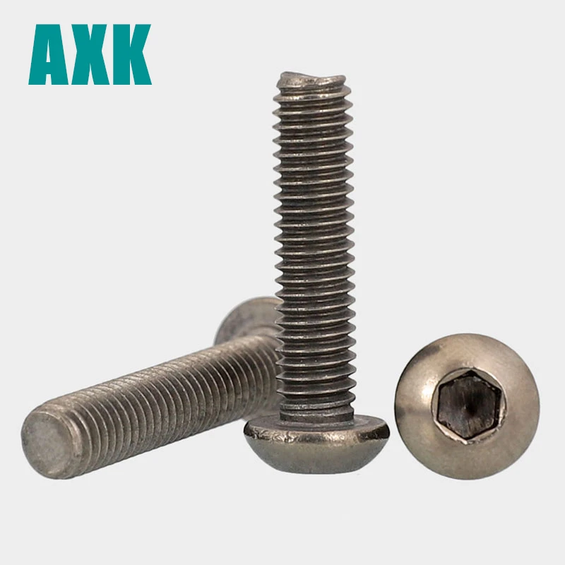 ISO 7380 M2 M3 M4 M5 M6 Titanium Screws Flat Head Hex 2.0 Driver Ti GR2 Polished Titanium Button Head Torx Screw