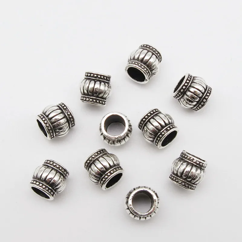  10pcs/pack MIx different 10 styles hair braid dread dreadlock beard beads rings tube Pendant DIY Necklace Jewelry Accessories image 5