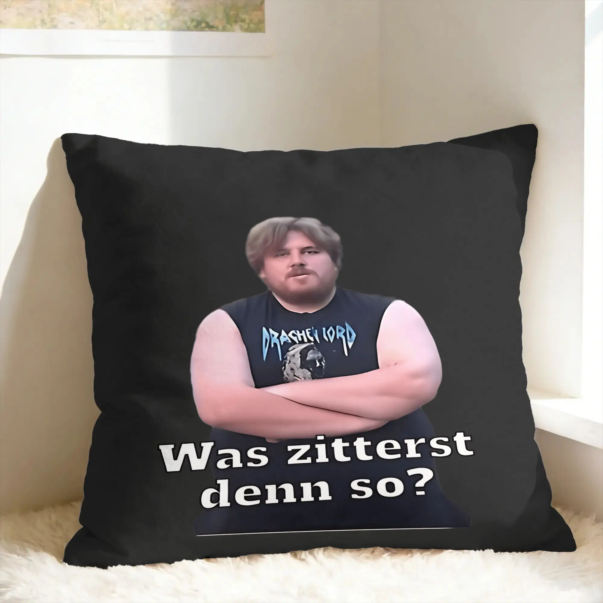 Drachenlord Dragon Lord Poster Rainer Winkler Kissenbezug Grafischer Kissenbezug für Wohnzimmerstuhl Neuartige Kissenbezüge