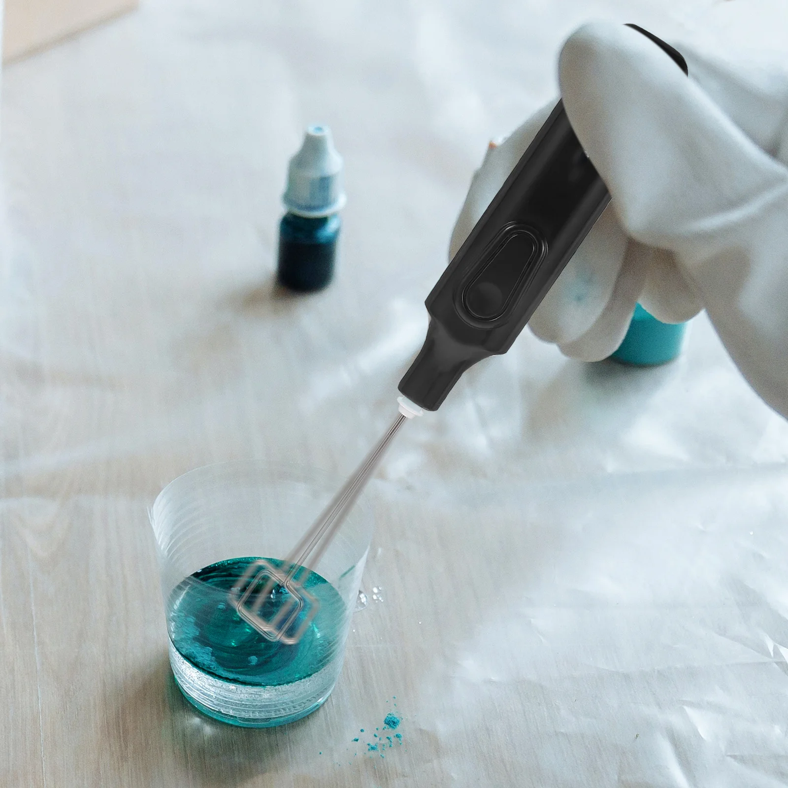 1Set Portable Pigment Mixer Electric Gouache Agitator Fast Efficient Mixing Suitable for Pigment Powder Paints