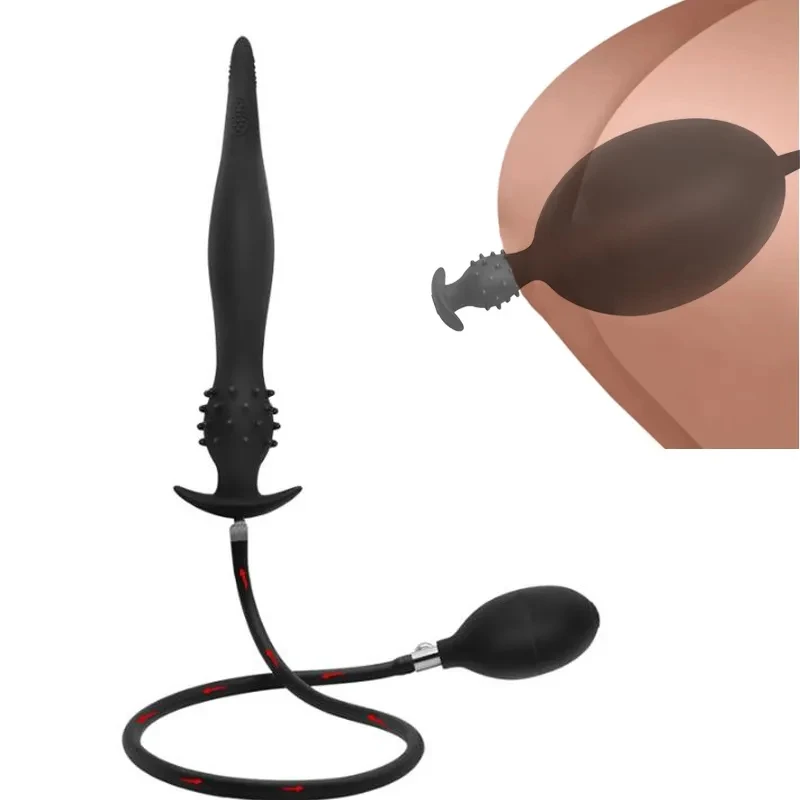 

Super Huge Inflated Anal Plug Pump Expandable Big Butt Plug Prostate Massager Anus Dilator Adult Sex Toys for Men Woman gay