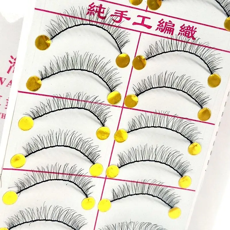 10 Pairs False Eyelashes Natural Cross Lash Extension Wispy Long Soft Hair Eye Makeup Reusable Beauty Women False Eyelash