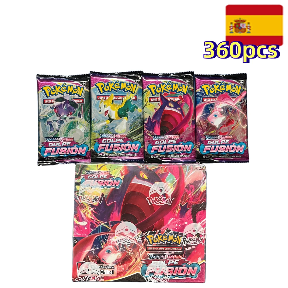 حار 360 قطعة اللغة الإسبانية بوكيمون TCG القرمزي والبنفسجي الانصهار سترايك تطور السماء اللهب الداعم جمع بطاقات لعبة هدية #2