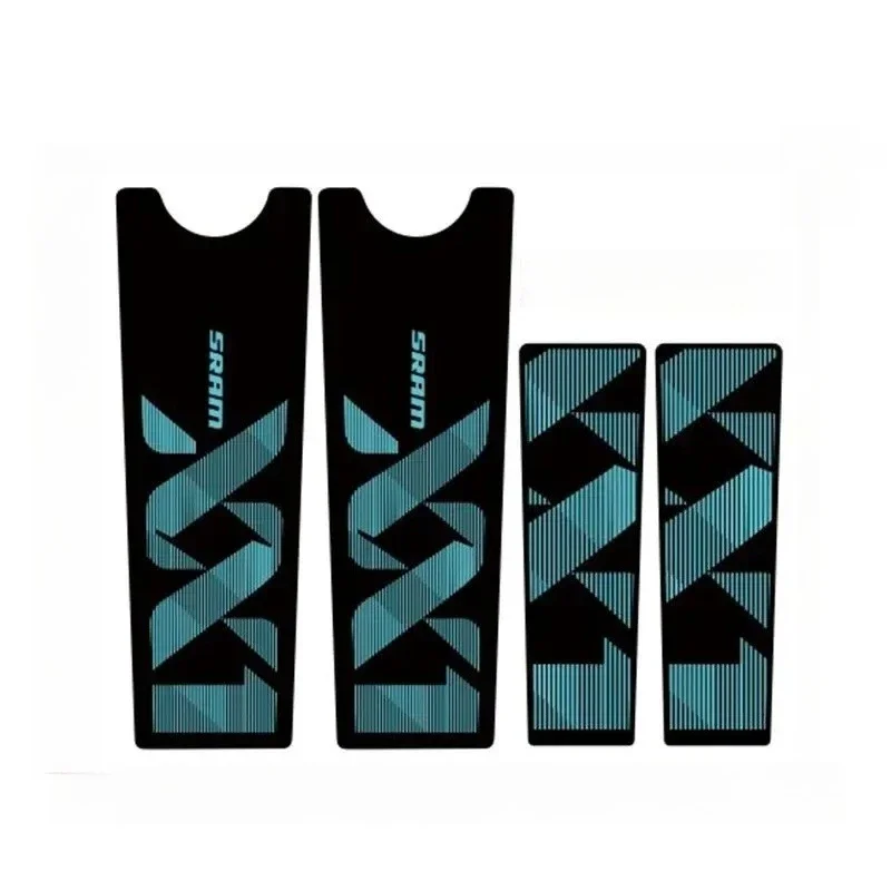 4-teiliges SRAM XX1 Buntes Aufkleber-Set, stilvolle Vinyl-Aufkleber für Fahrradkurbelgarnituren, Laptops, Skateboards, Wasserflaschen – Detail 7