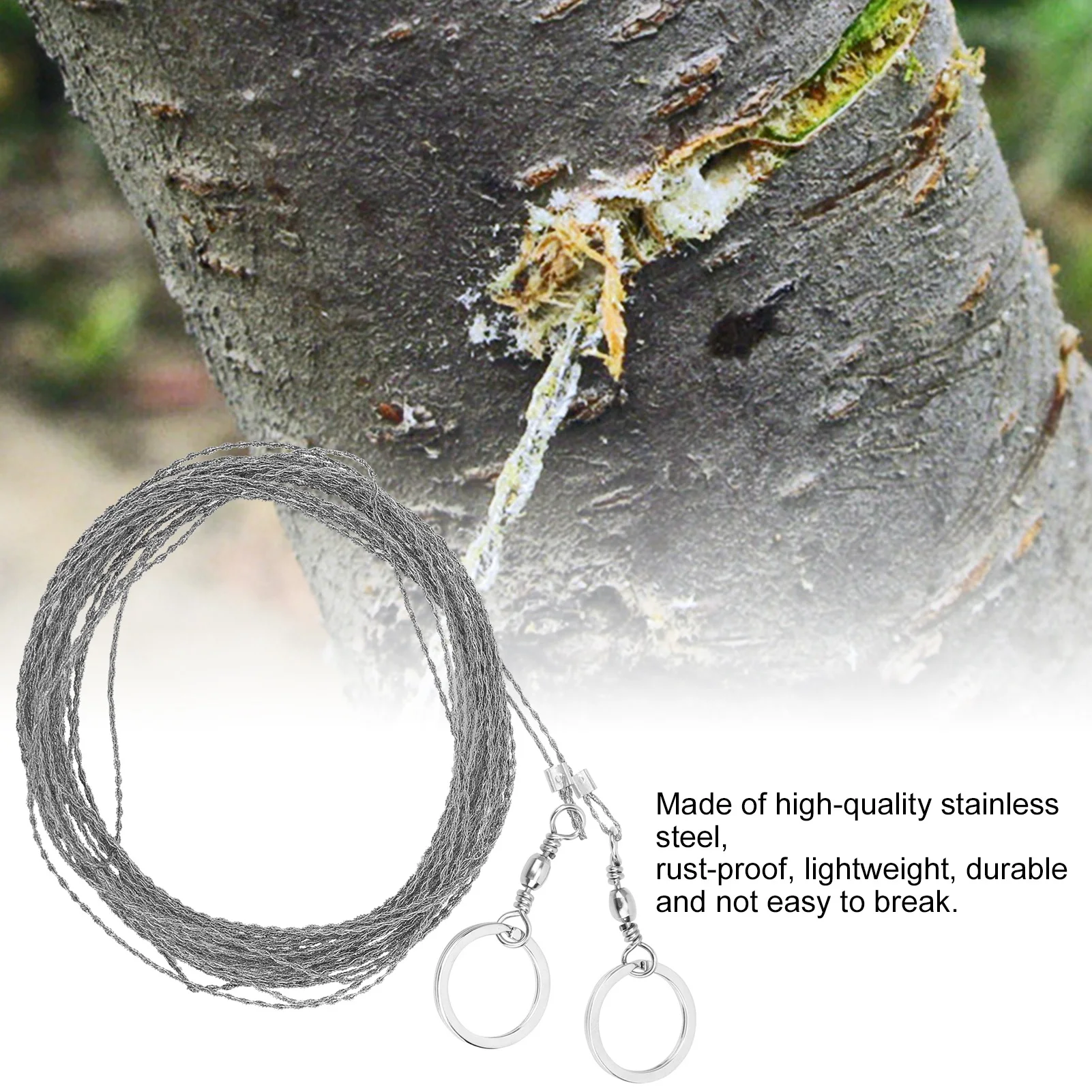 Outdoor Fretsaw Portable 10m Steel Wire Wilderness Survival Universal Stainless Steel Saw