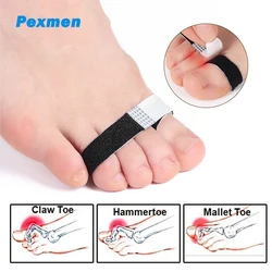 Pexmen Hammer Toe Straightener, Toe Corrector Splints, ataduras almofadadas para Bent Curled Broken Crooked Toes, 1 2 5 10Pcs