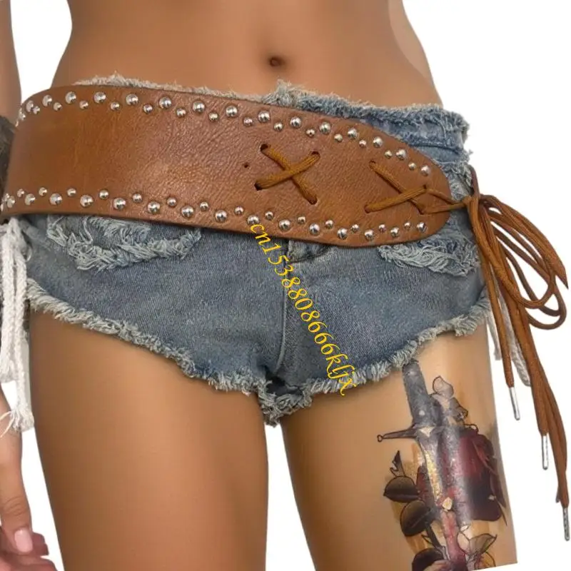 حزام الخصر الشرير حزام أزياء الخصر حزام مرصع بخصر للنساء للنساء النادي الليلي 066C #2