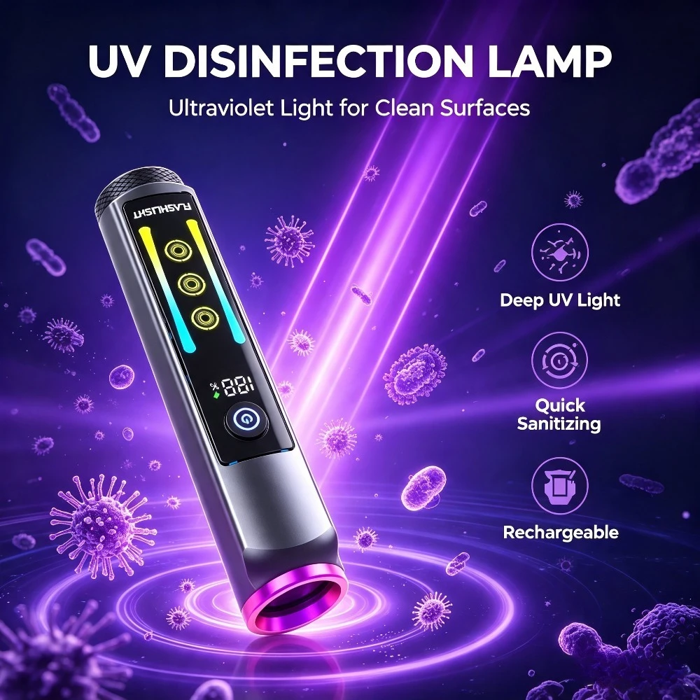 High Power Rechargeable UV Flashlight with Digital Display for Money Inspection Wine Jade Porcelain Identification