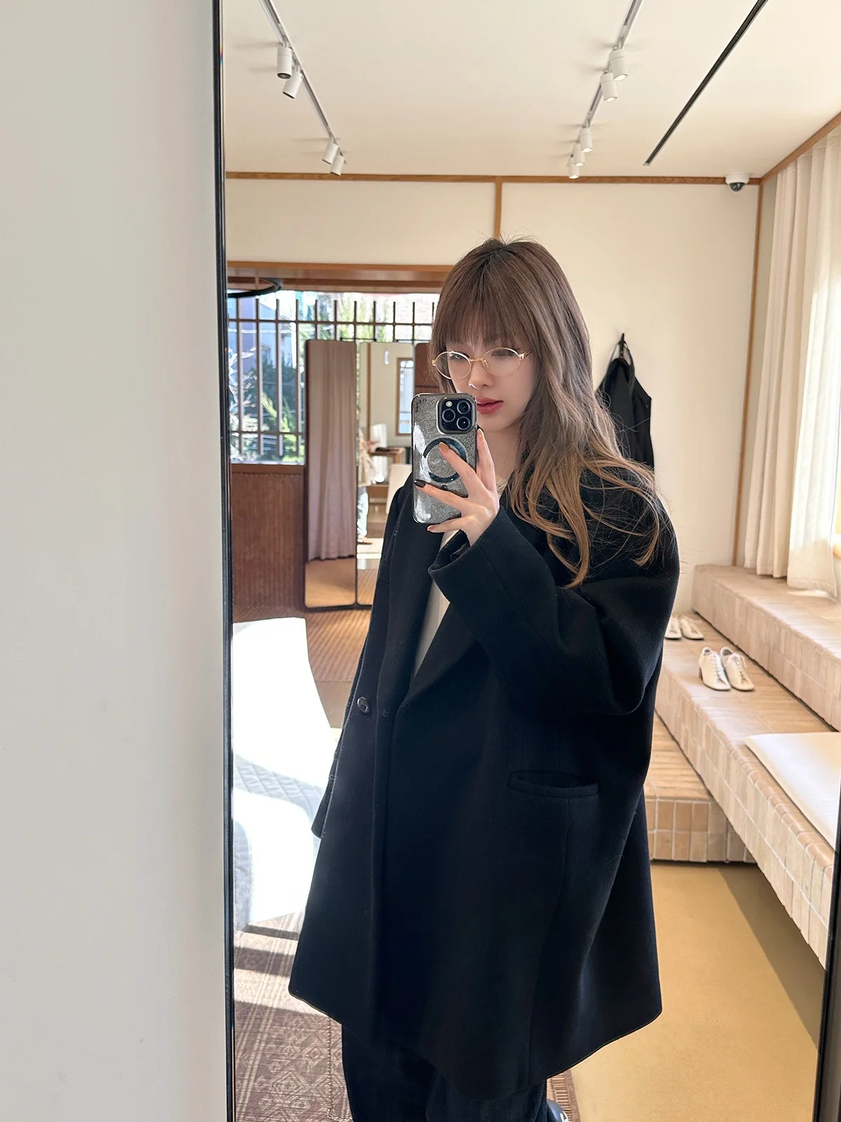 

Модное двустороннее шерстяное пальто из 100% шерсти, удлиненное, однотонное, весенний сезон, женское, модное