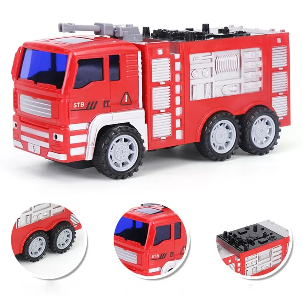 

ABS Fire Truck Toy Funny Fire Ladder Car Classic Toy Large Fire Engine Toy Red Sprinkler Truck Toys Birthday Gift