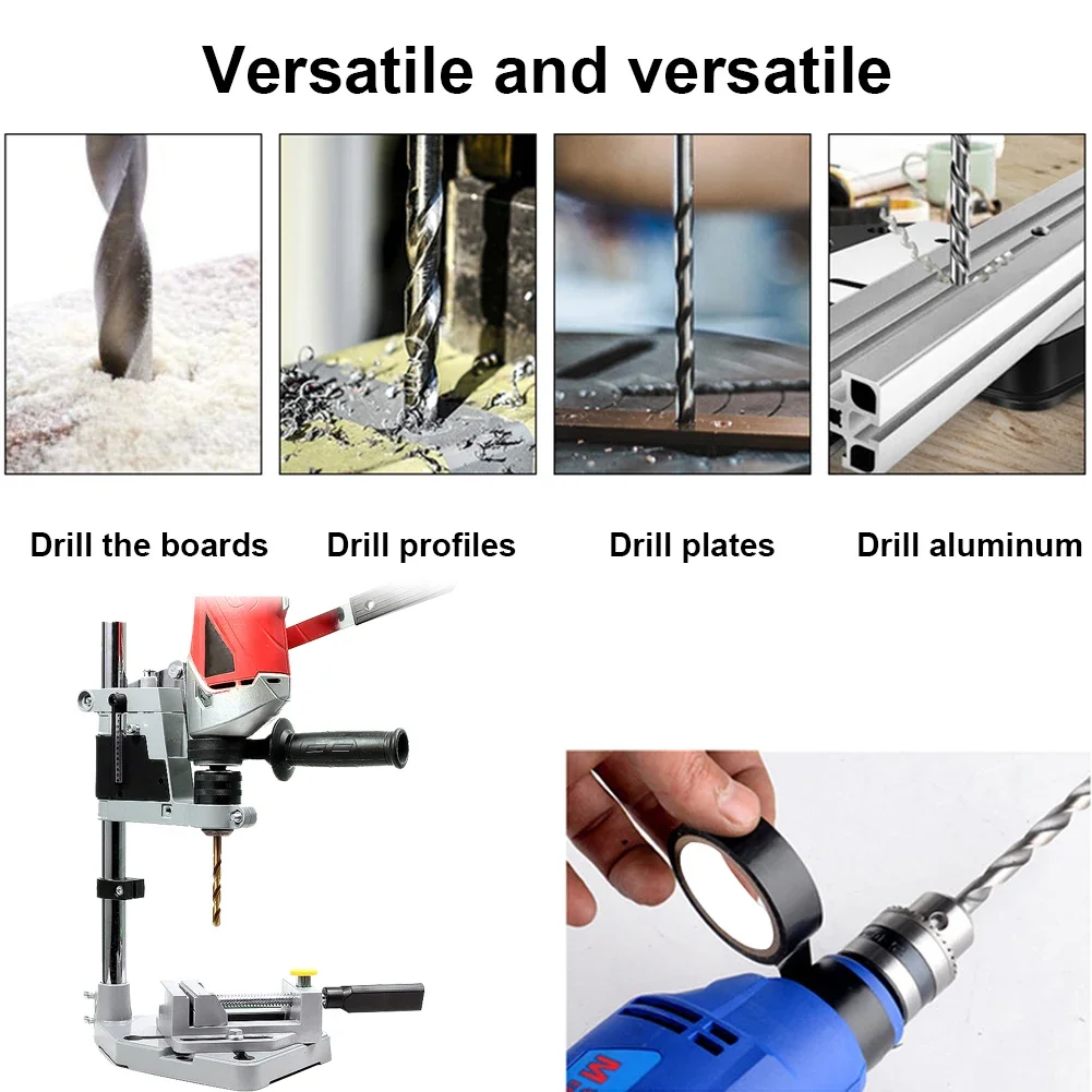 Electric Drill Stand Table Top Drill Fixed Frame Single-Head Aluminum Alloy Electric Drill Base Frame Holder Grinder Accessories