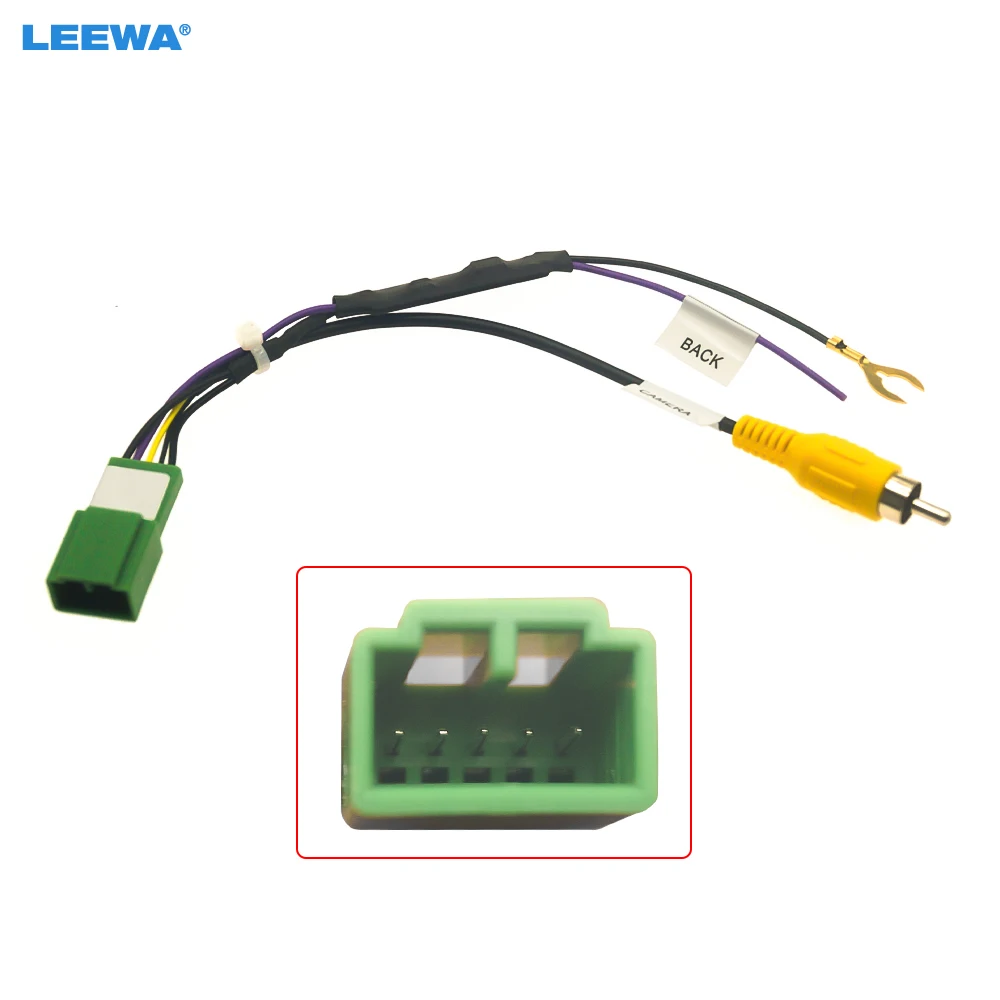 LEEWA Car Parking Reverse Wire Adapter 10Pin Male Car Camera Video Plug RCA Cable For Suzuki (08-19) Radio Dash Frame #CA2925