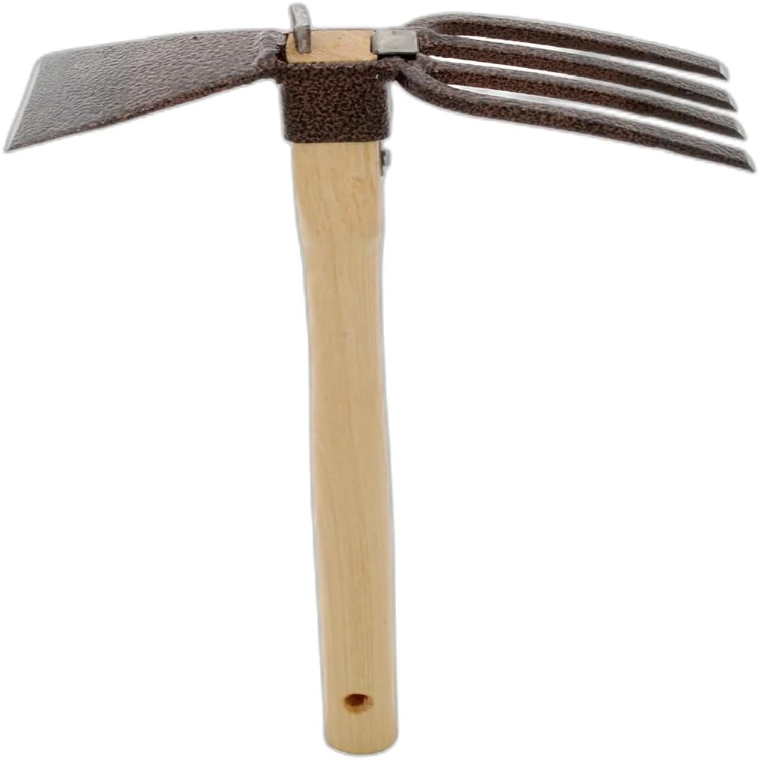 Efficient Gardening Hoe & Fork Combo - Durable Carbon Steel Blade - Boost Garden Productivity