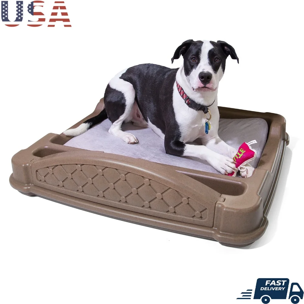 

Space-Saving Trundle Dog Bed with Foam Mattress Easy Clean Under-Bed Design Lightweight Storage Small Medium Dogs