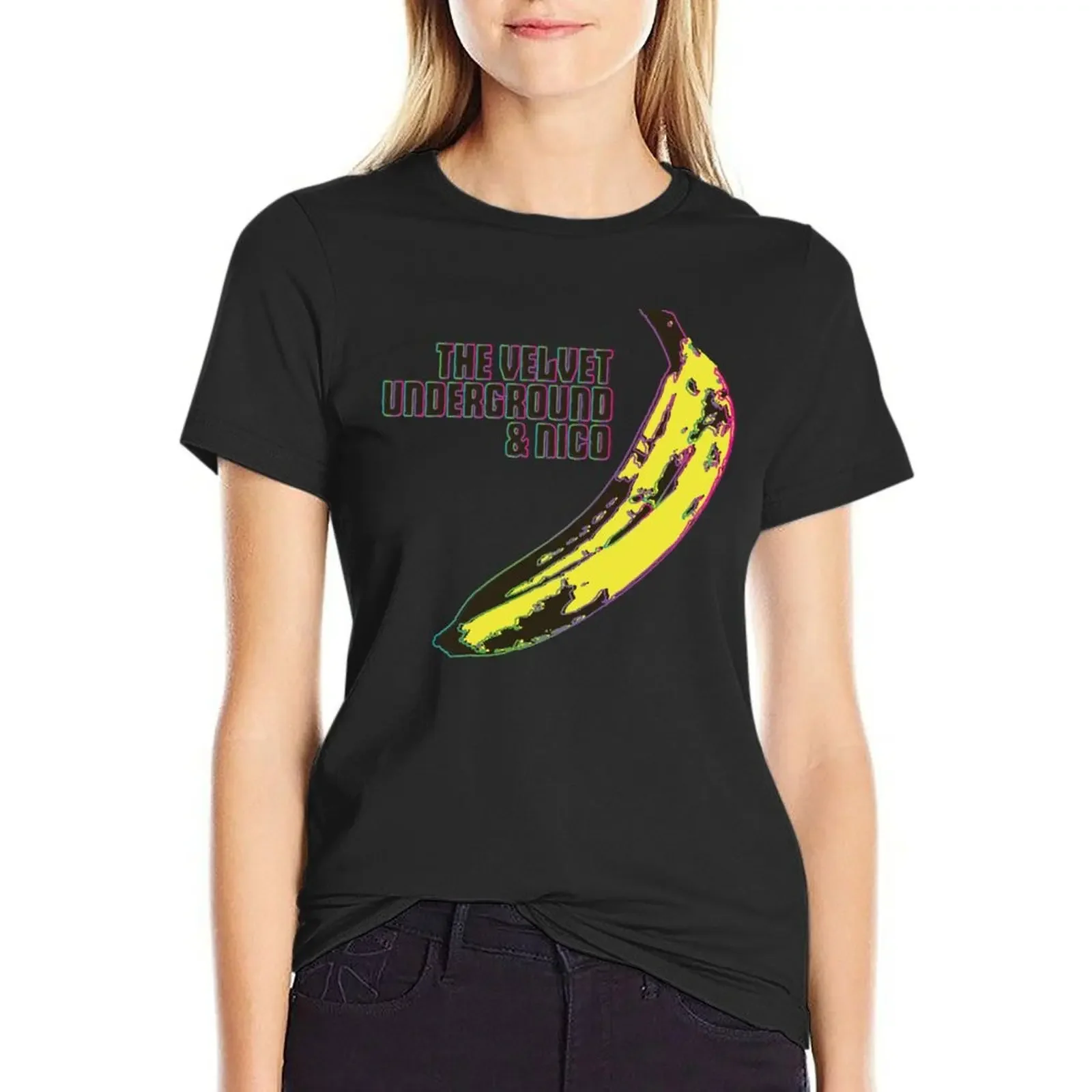 

Velvet Underground 70s 1970s Retro Vintage T-Shirt Female clothing plus sizes vintage clothes tops summer clothes for Women
