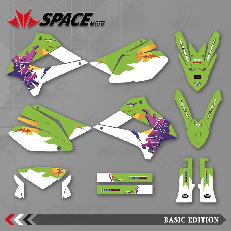 

SPACE MOTO графический фон наклейки наклейки мотоцикл для KAWASAKI 08-21KLX250