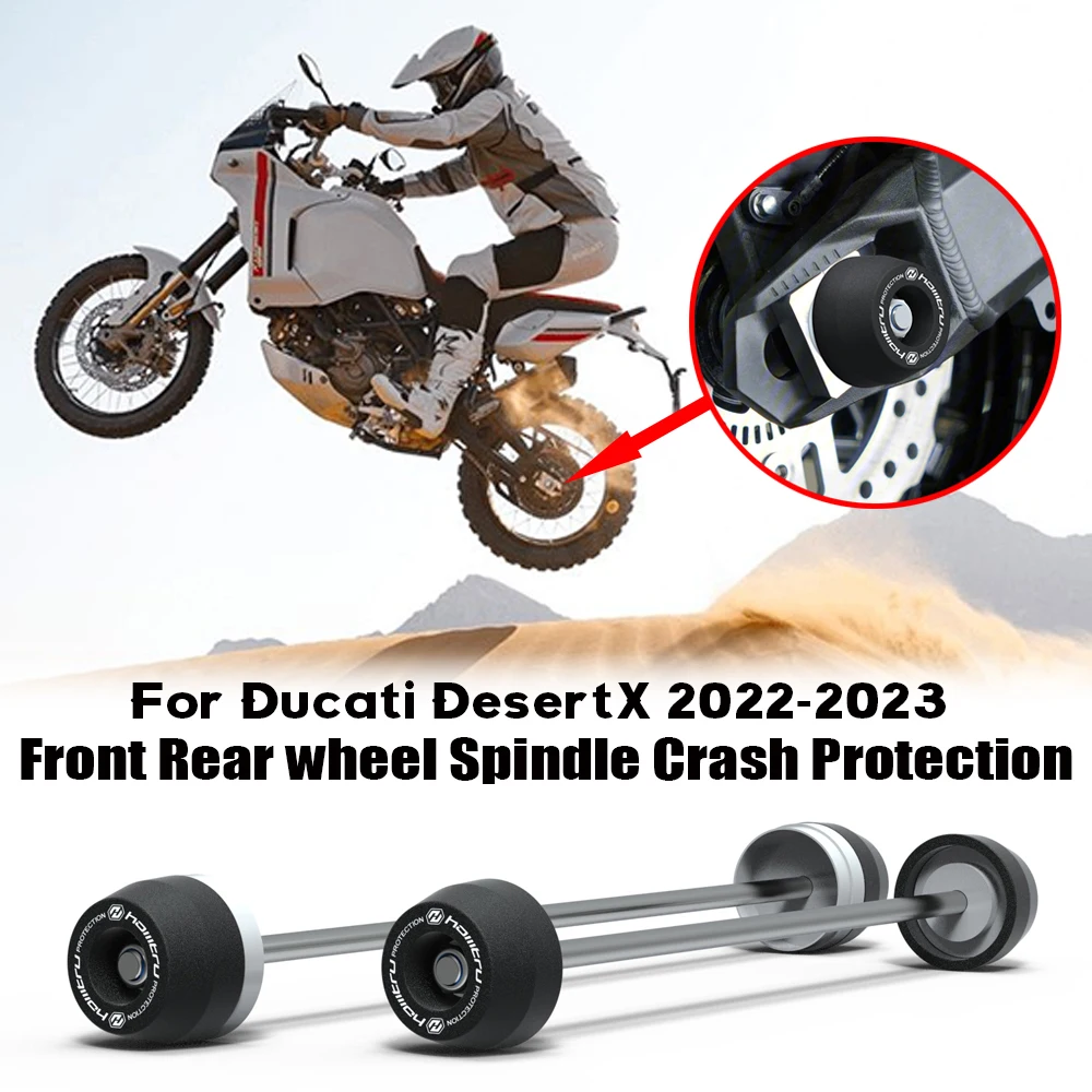 

For Ducati Desert X 2022-2023 Motorcycle Front Rear wheel Spindle Crash Protection