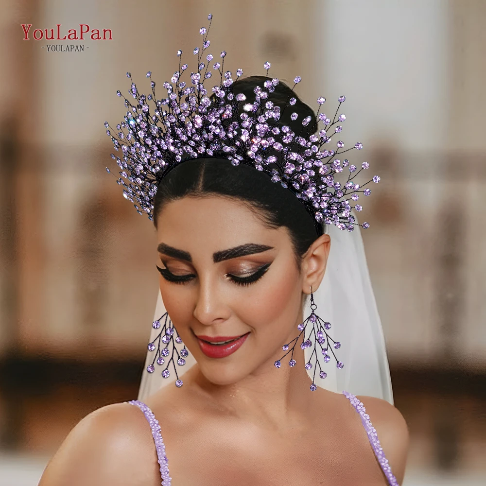 

YouLaPan Exquisite Handmade Rhinestone Wedding Crown Perfect for Brides Pageants and Formal Dances Feel Like a Queen HP846