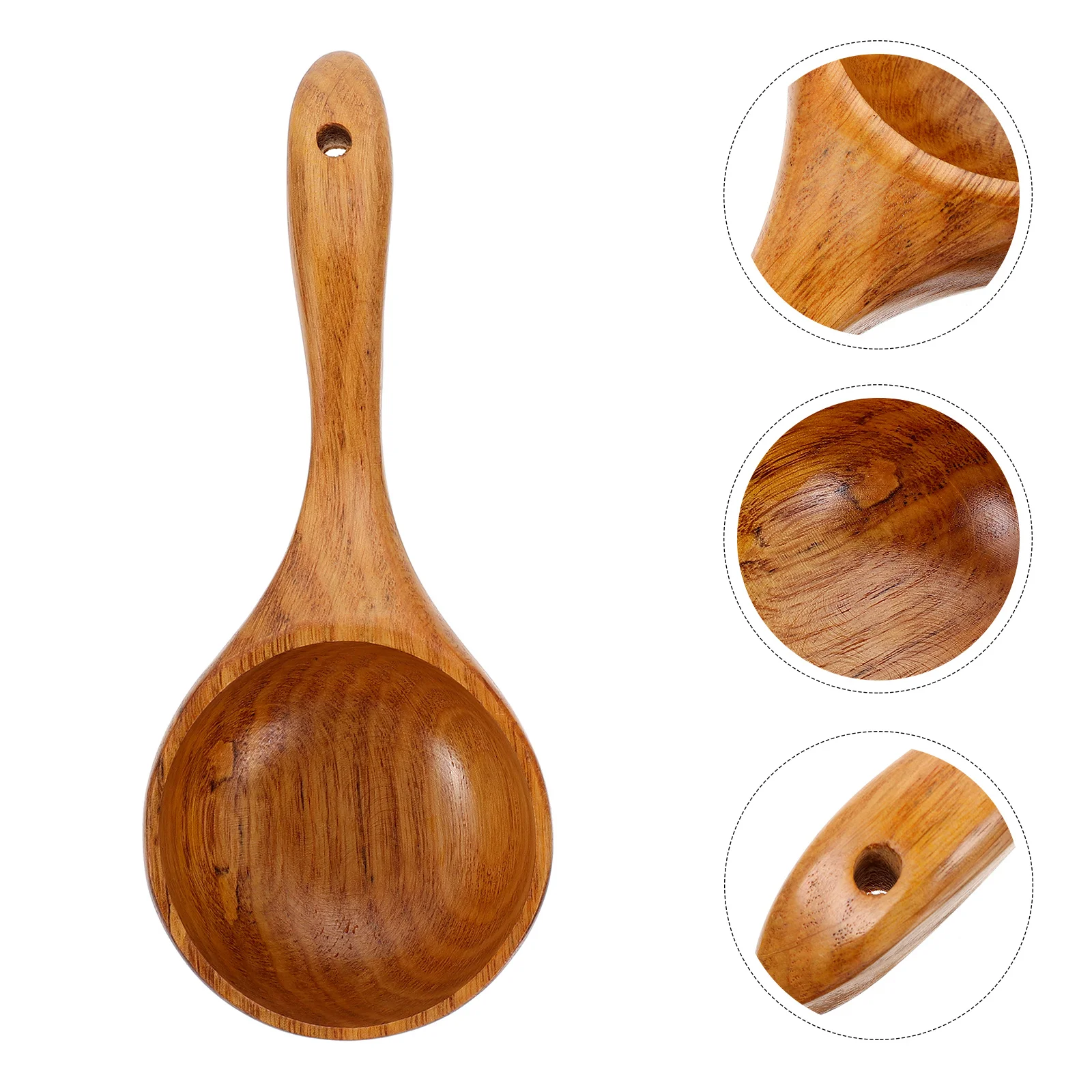 Solid Wood Spoon Wooden Multi-purse Scoop Home Bath Ladles Soup Spoons Kitchen Gadget Water Serving for