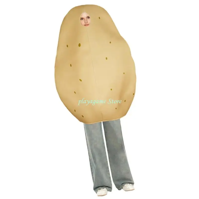 Y88A Omelett/Potato/Doughnuts Costume Vegetable Costume Funny Costume Outfit for Halloween Dressing Up Roleplay Cosplay