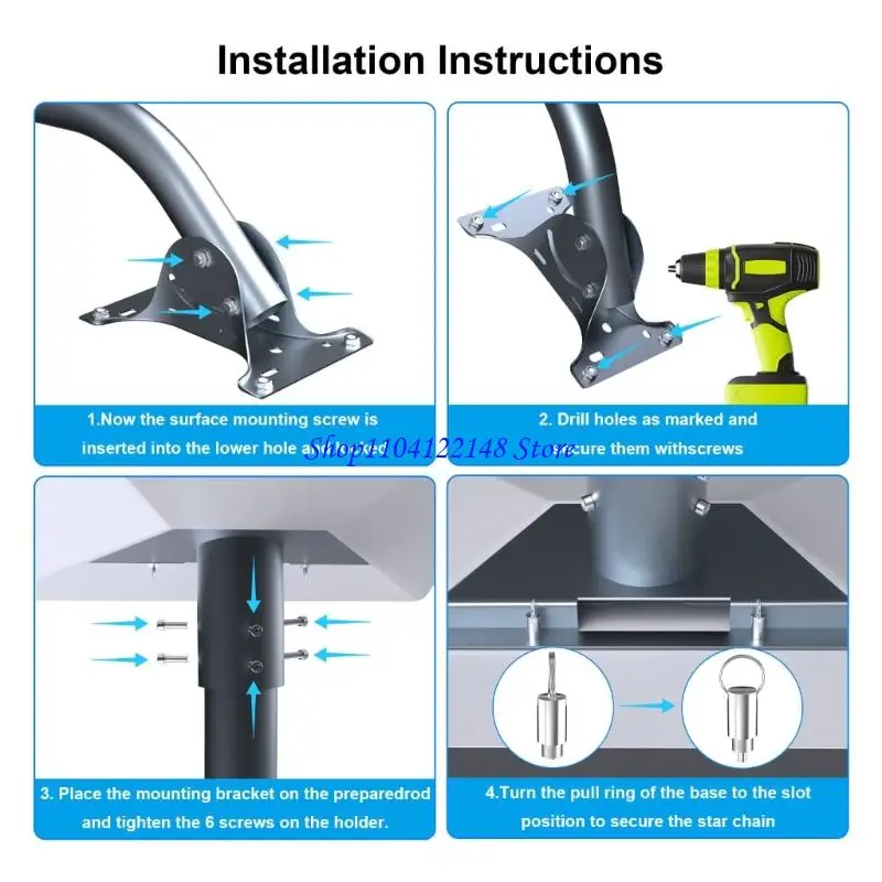 

P9FA Длинный настенный кронштейн для Интернета, усиленный настенный адаптер для коленчатой ​​трубы