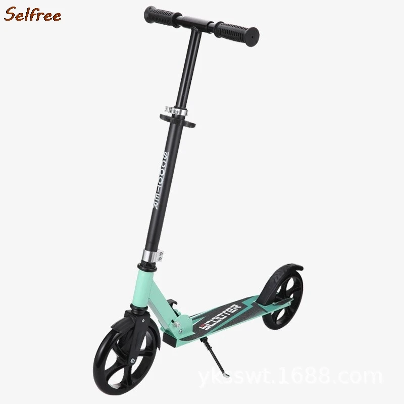 Selfree Children\'s Adult Iron Skeleton Non-slip Pedal Bike Enlarged Wheels Four-speed Height Foldable Scooter Mobility Scooters