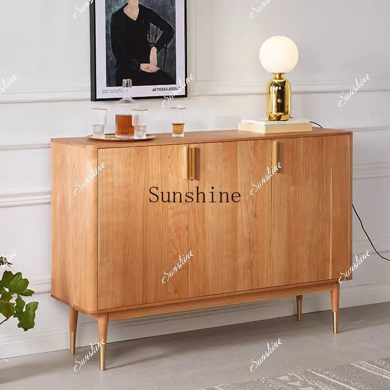 

Nordic Japanese black walnut shoe cabinet simple light luxury large capacity entrance hall partition FT