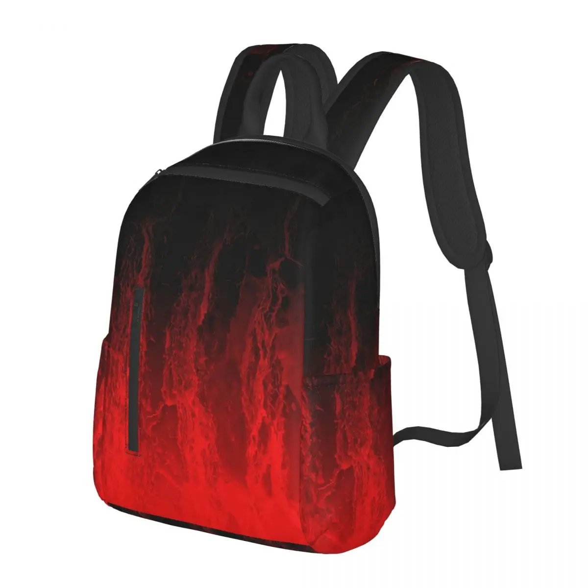 Red Fire Flame Student Backpack School Bag Hiking Travel Daypack for Men Women Bookbag Shoulder Bags