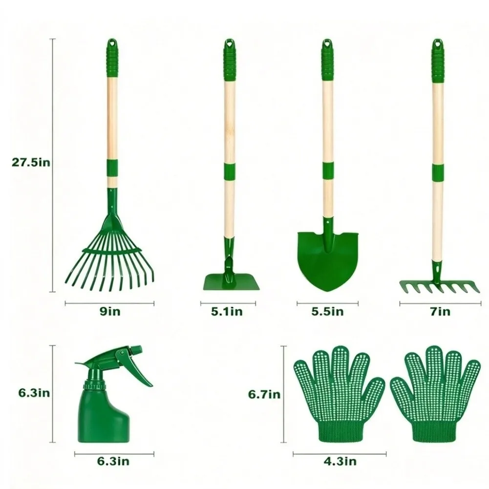 6PCS Gardening Hand Tool Kit Soil Scoop Loosening Comb And More For Yard Soil Turning Flower Vegetable Planting Maintenance
