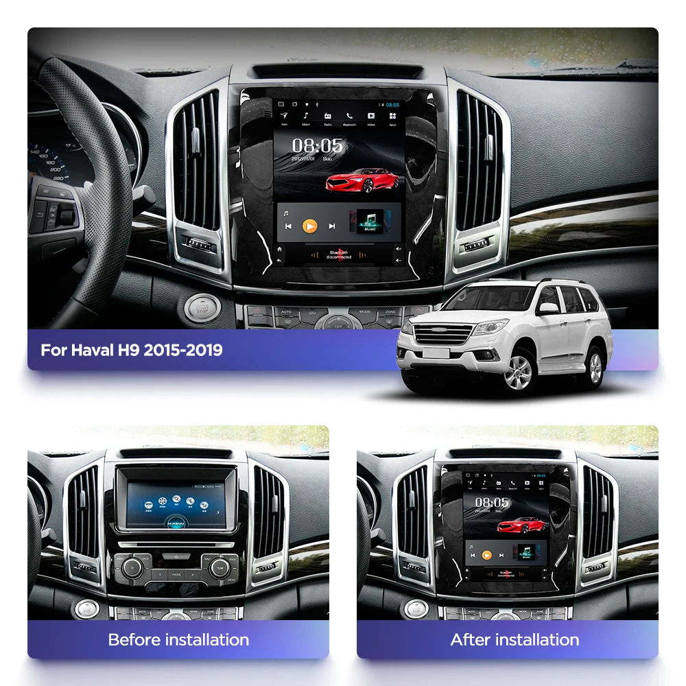 8+128GB Car Radio Video Players For Hover Haval H9 2015 2016 2017 2018 2019 IPS Screen 2Din Android10 Stereo GPS Nav Carplay DVD