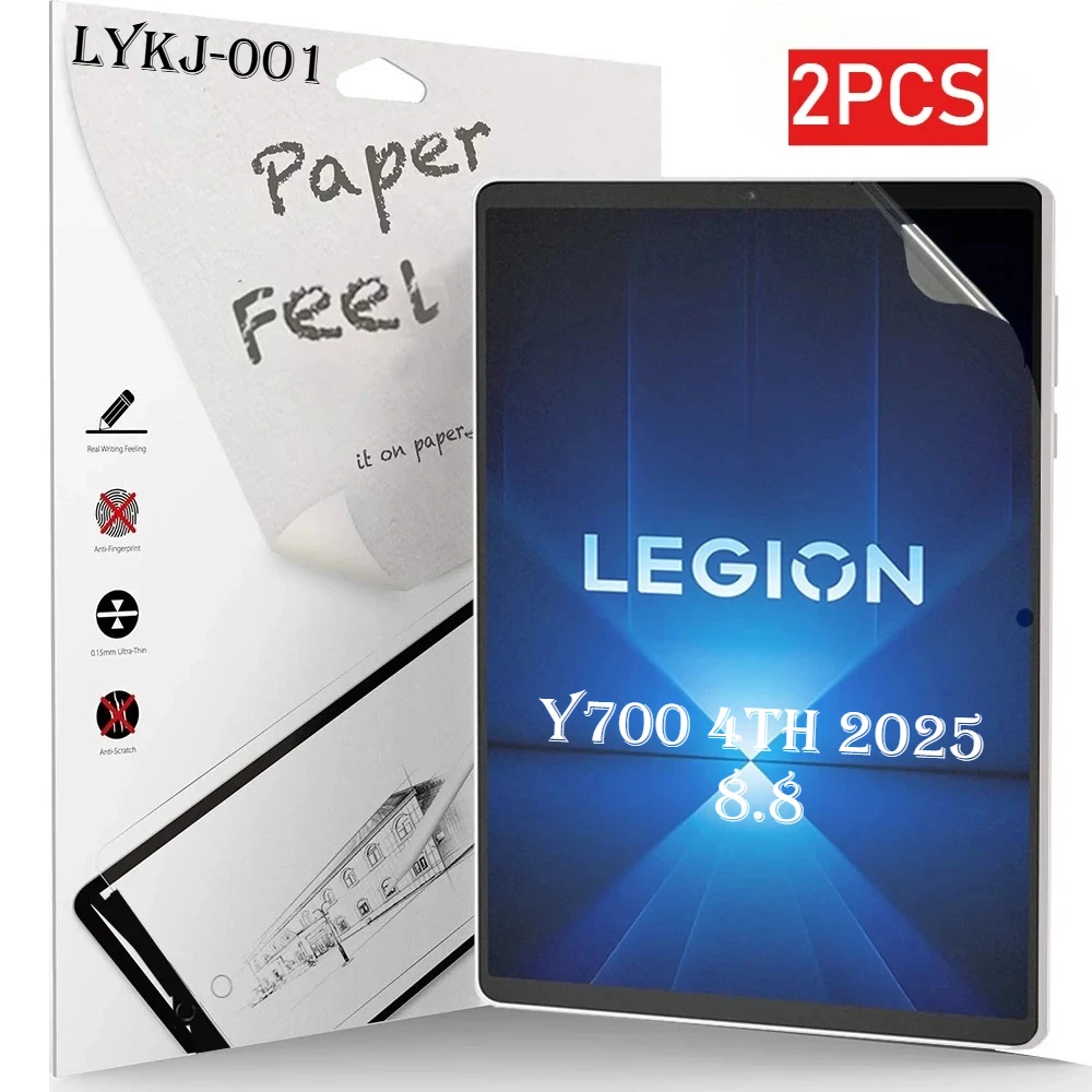 

2Pcs Paper Feel Like Screen Protector for Lenovo Legion Y700 4th Generation Y700 Gen 2025 3rd 2nd 1st Screen Matte Film No Glass