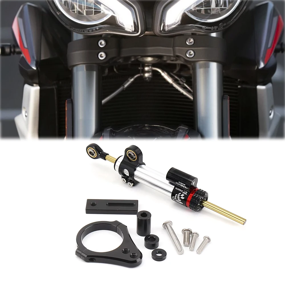 

For Street Triple 765RS 765 RS STREET TRIPLE 765S 765R 765 S R New CNC Aluminum Steering Stabilizer Damper Bracket