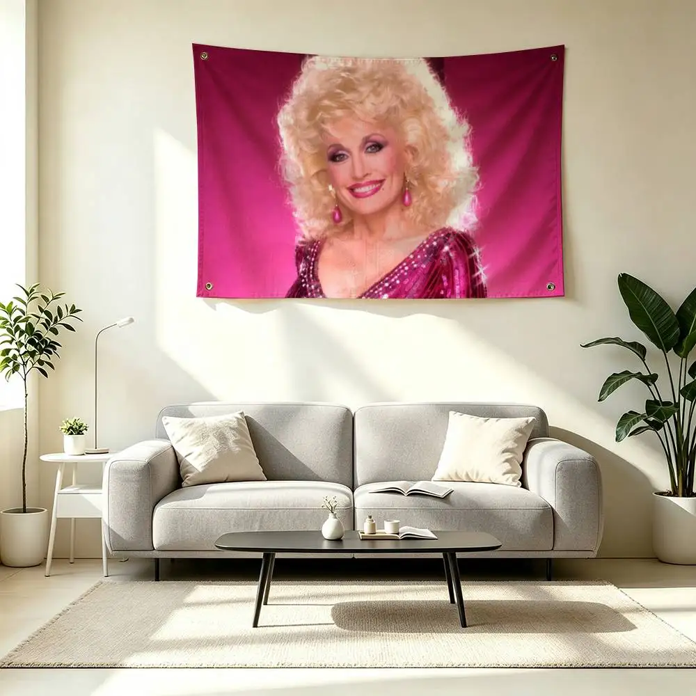 D-Dolly Parton Country Music Icon  Flag Suitable For Party Club Outdoor Interior Wall Decoration Banner Fans Gift