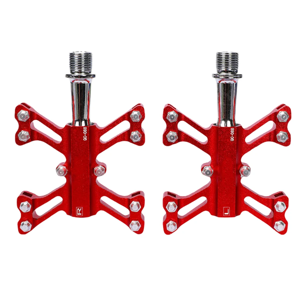 

Anti-slip Bike Pedal CNC Aluminum Pedals Cycling Accessories 240 Grams Weight Per Pair Individual Screw Rivet Design