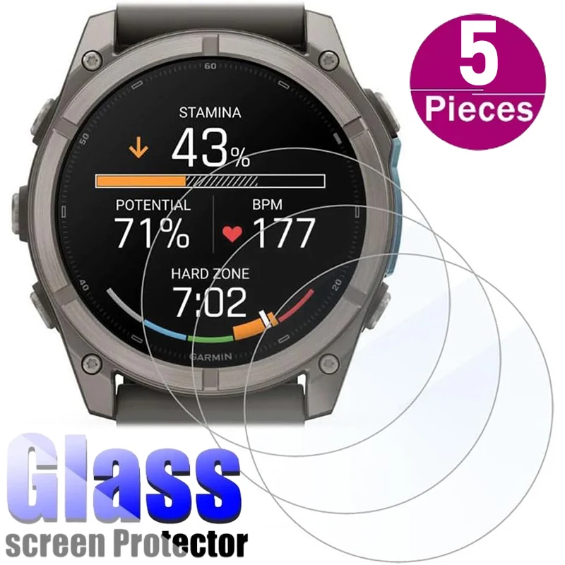 1-5Pcs HD Screen Protector Glass for Garmin Fenix 9 43mm 51mm 47mm 9Pro Smartwatch Protective Tempered Glass Films Full Cover